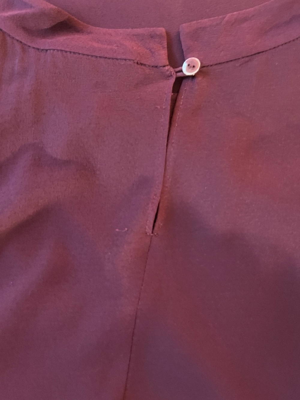 Eileen Fisher 100% Silk Crepe Dress Aubergine Purple Sleeveless Minimalist L/XL - Picture 5 of 7